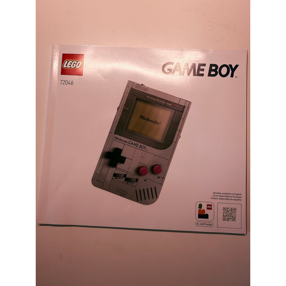 LEGO 72046 Nintendo Game Boy Instruction Manual Only Booklet Retro Gaming Set